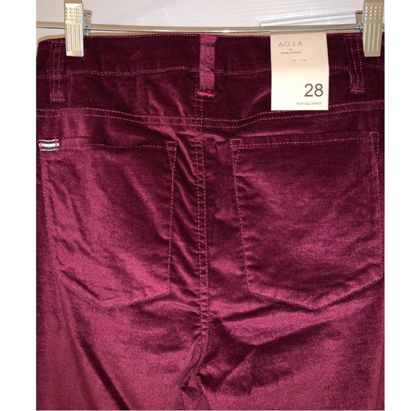 Alice & Olivia STRETCH VELVETHigh Rise Skinny Jeans - Picture 13 of 17